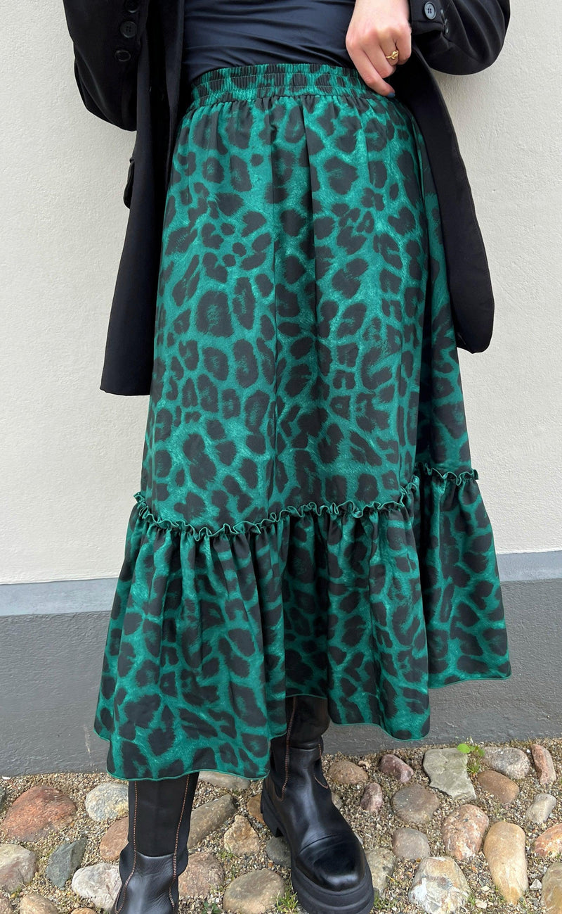 Say INA Copenhagen Nederdel - Hanna - Green Leopard