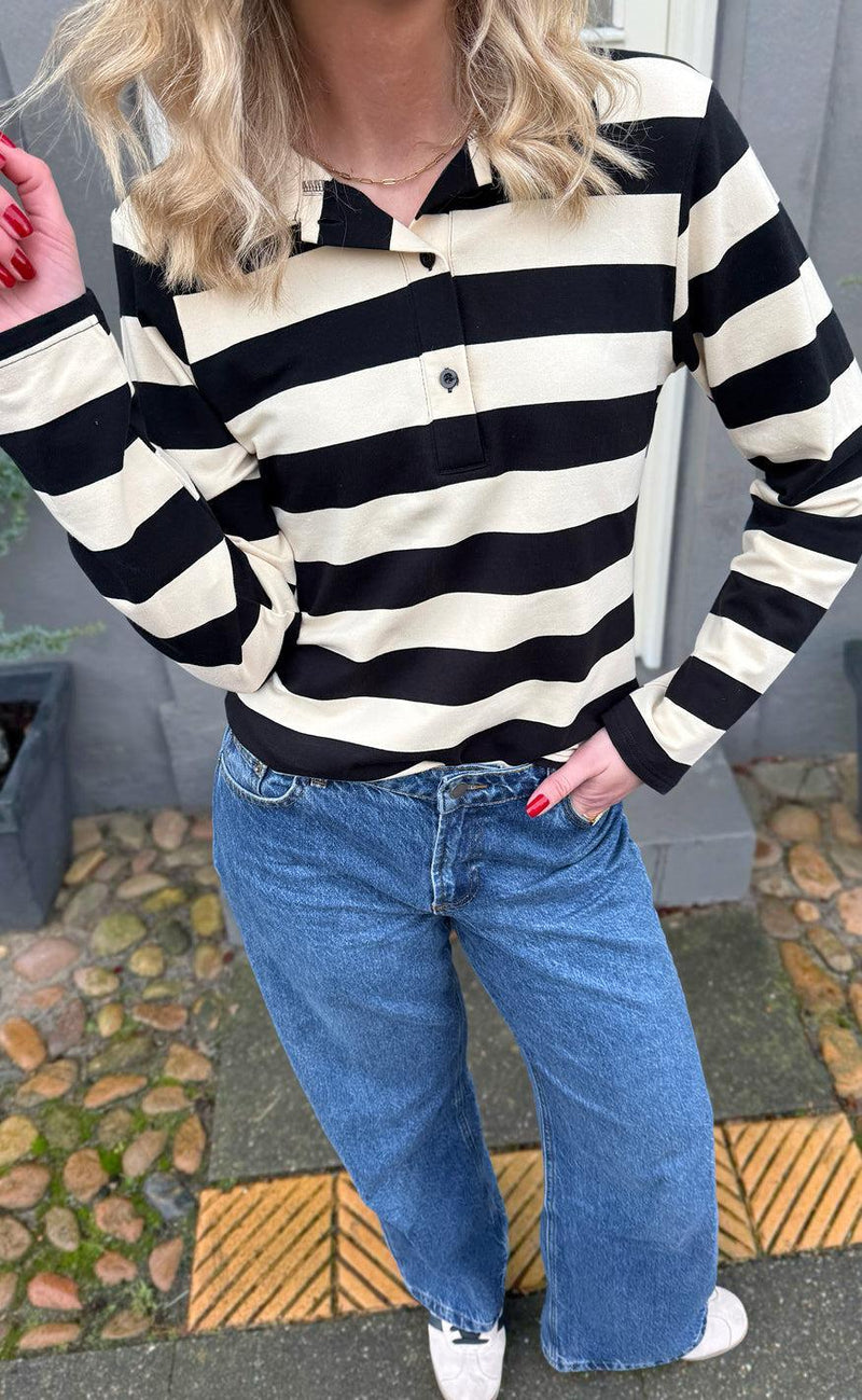 Say INA Copenhagen Polo - Olivia - Black / Beige