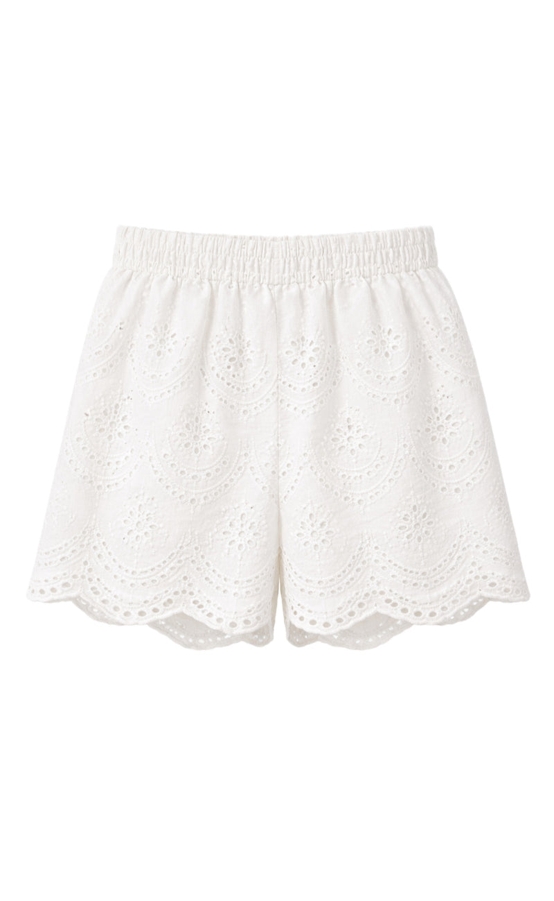 Say INA Copenhagen Shorts - Emilia Embroidery - White
