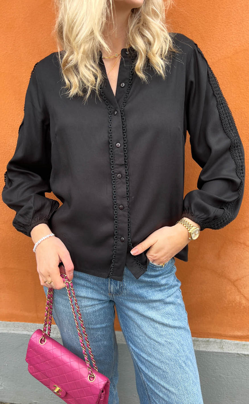 Say INA Copenhagen Skjorte - Viola - Black