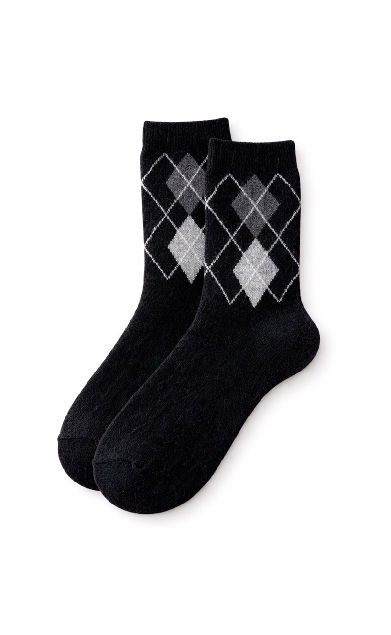 Say INA Copenhagen Strømper - Harlekin - Black