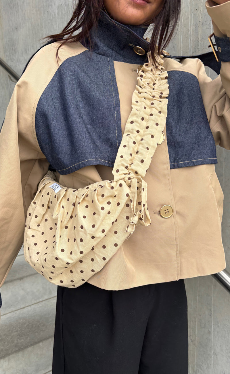 Say INA Copenhagen Taske - Dortea Dotted - Beige W. Brown Dots