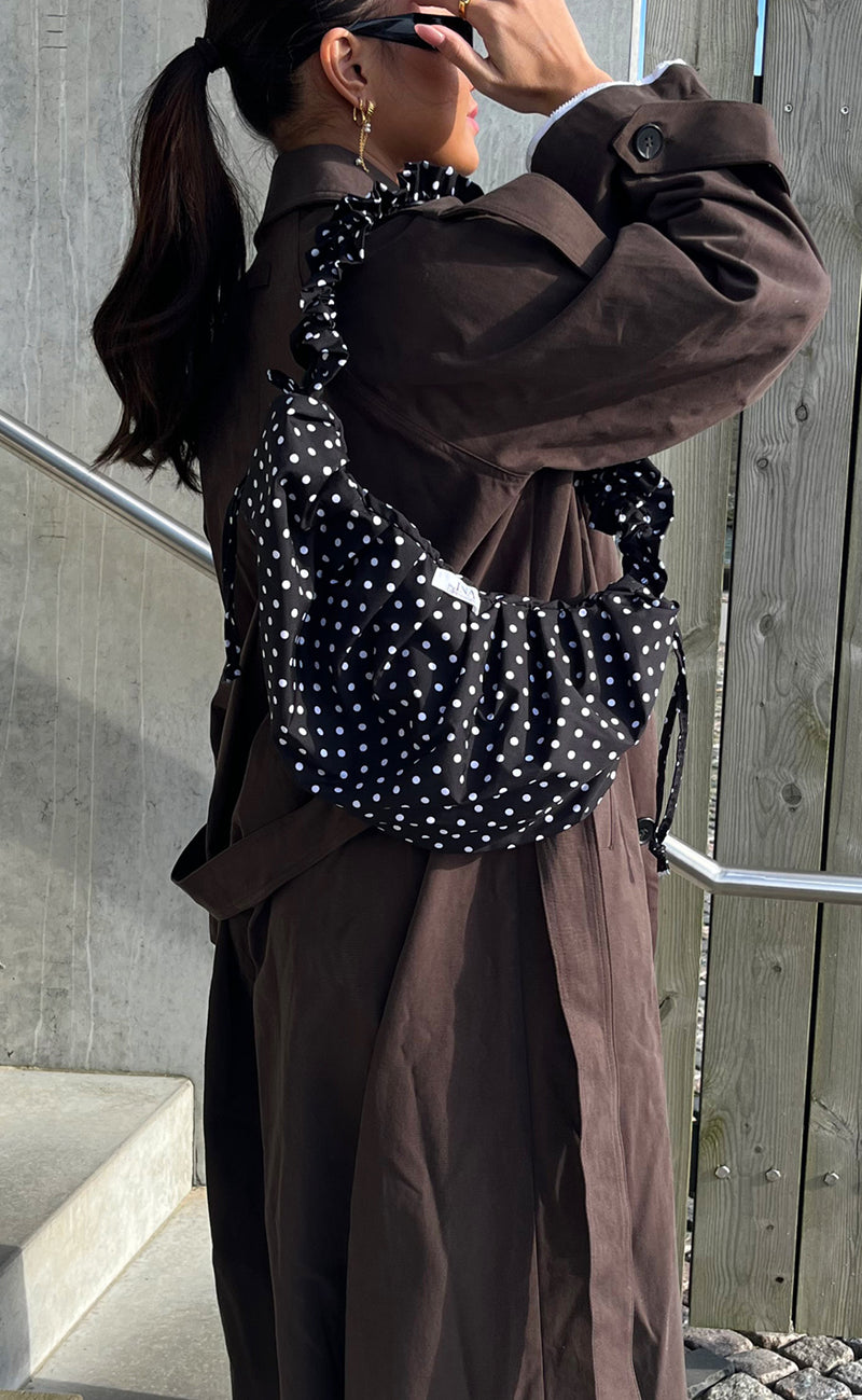 Say INA Copenhagen Taske - Dortea Dotted - Black W. White Dots