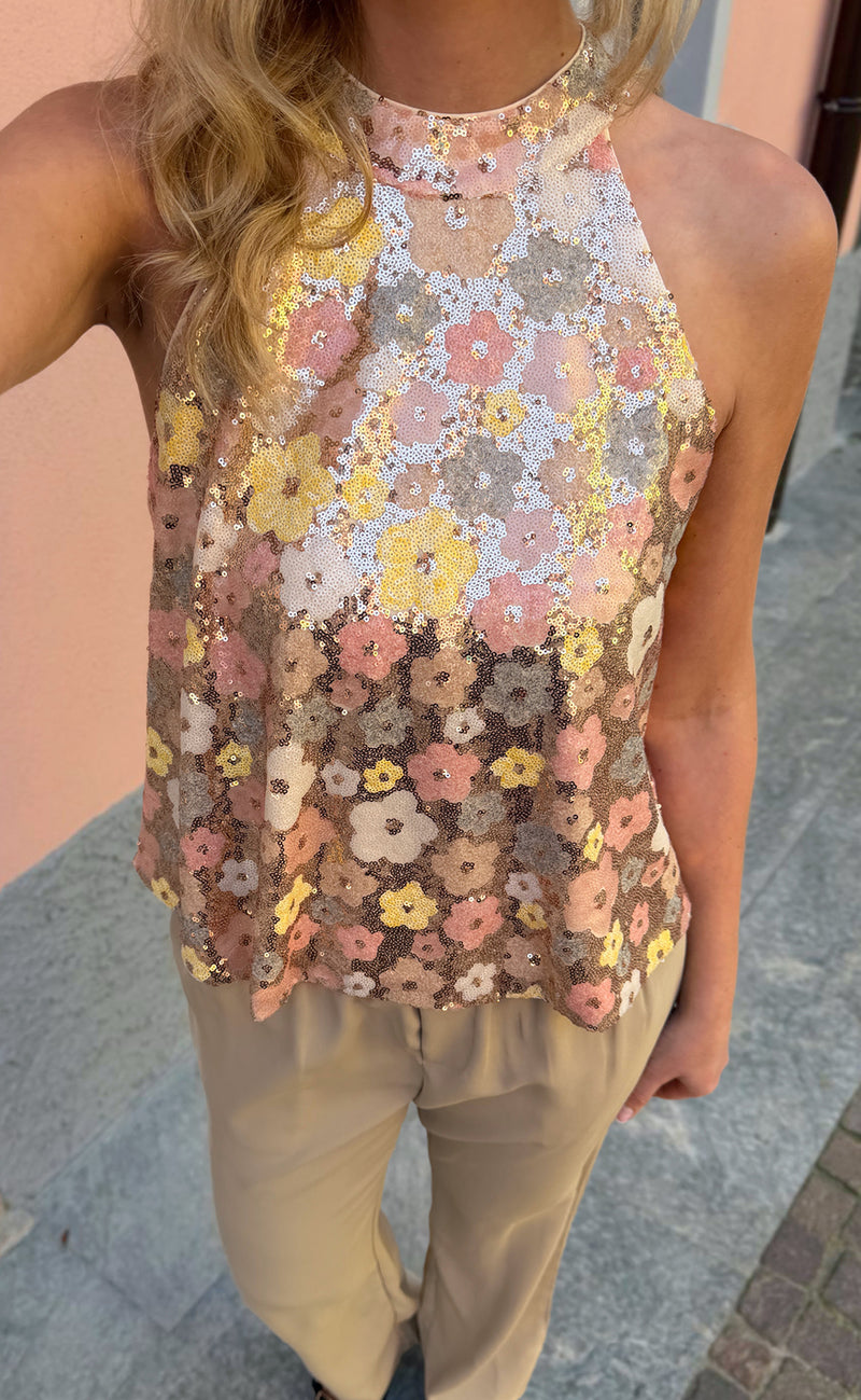 Say INA Copenhagen Top - Ava - Summer Sequin Flowers