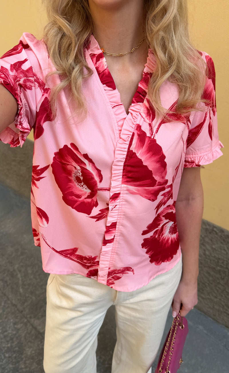 Say INA Copenhagen Top - Catja - Rosy Flower