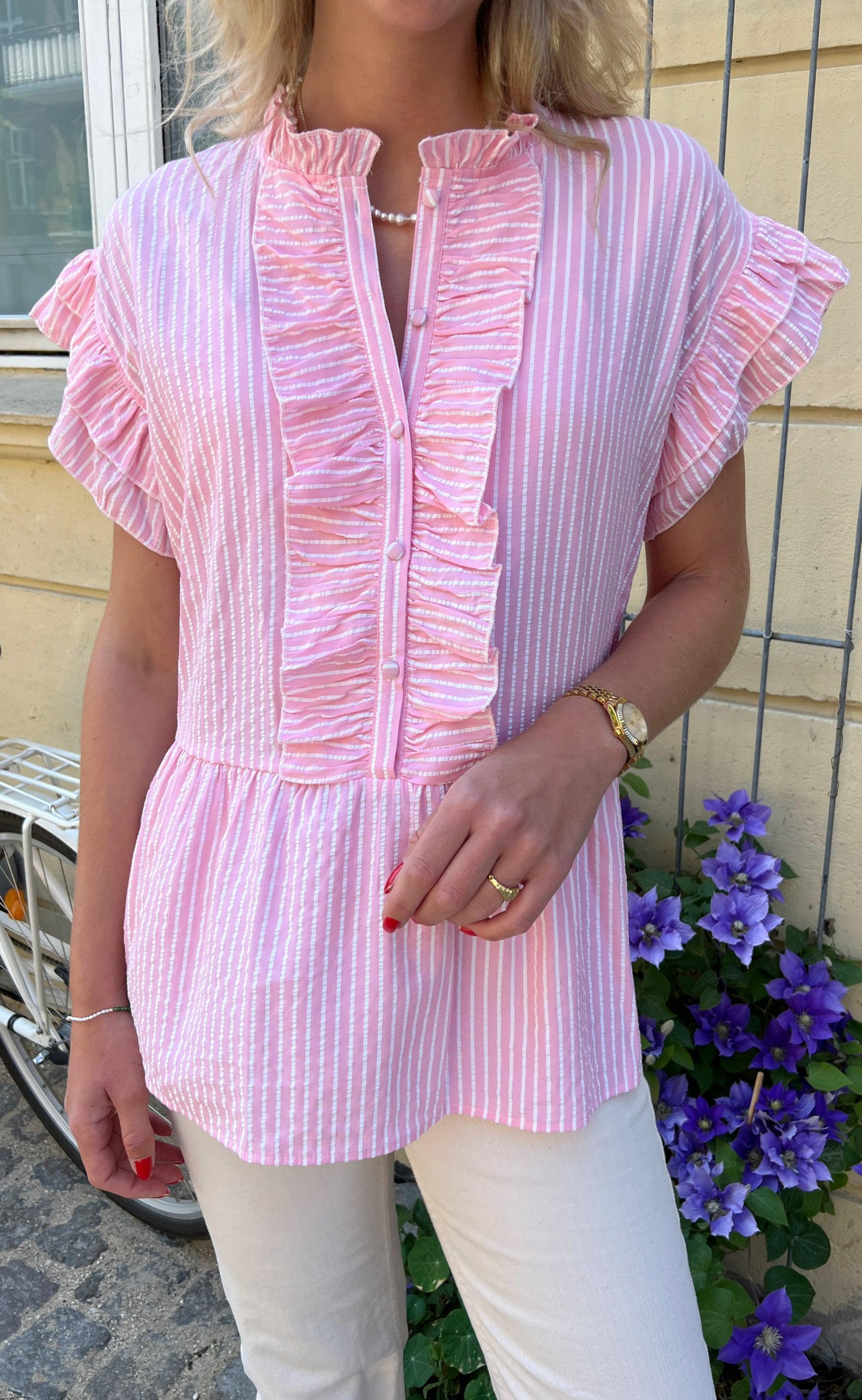 Say INA Copenhagen Top - Freya - Pink Striped