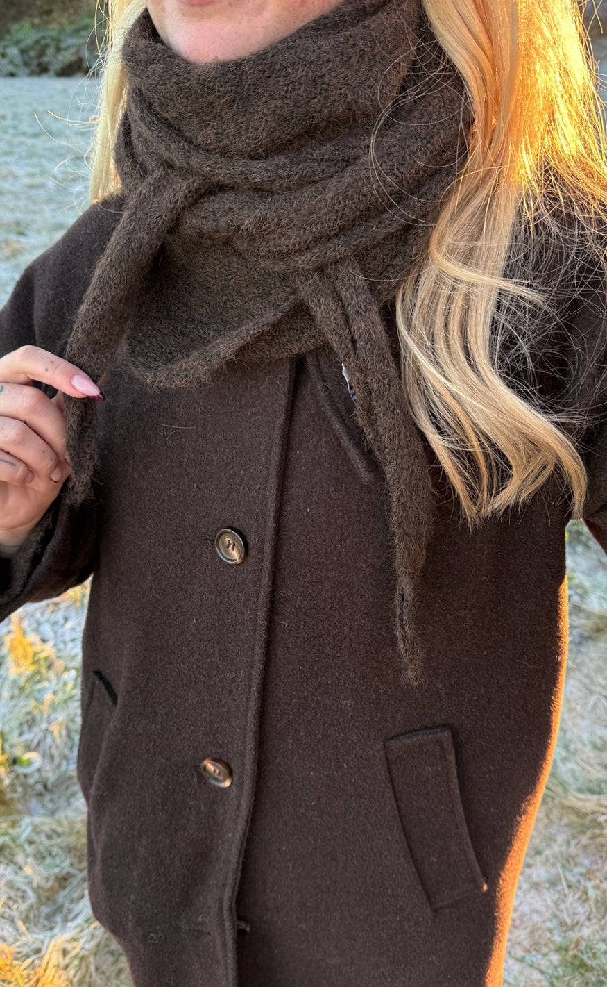 Say INA Copenhagen Tørklæde - Myrna - Dark Brown