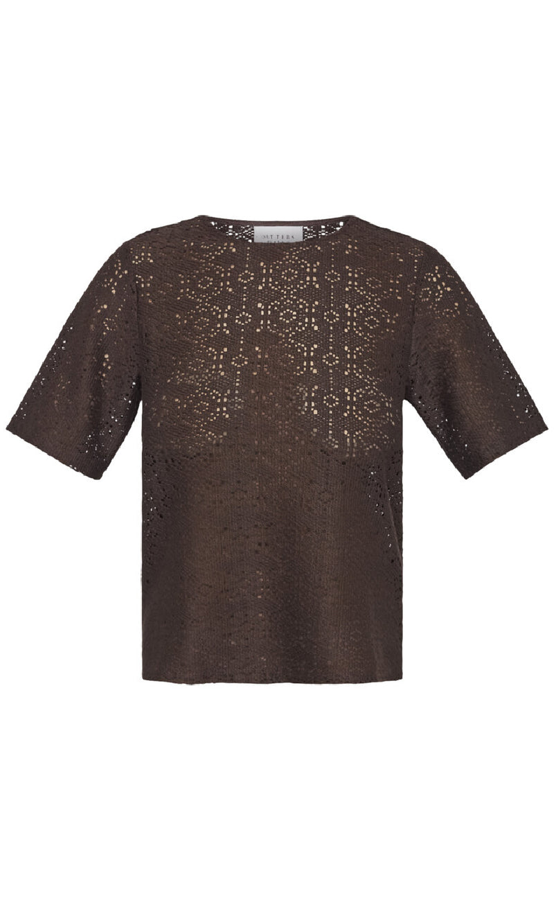Sisters Point Bluse - Elsia-SS - D.Chocolate