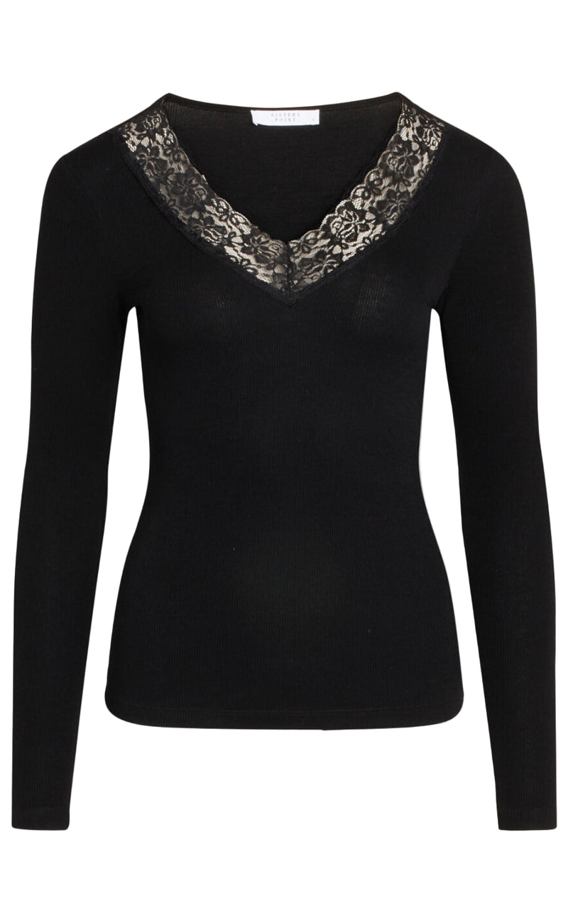 Sisters Point Bluse - Pansy-LS - Black