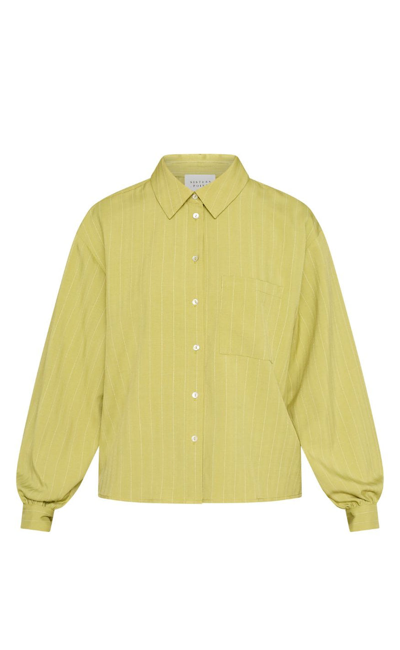 Sisters Point Skjorte - VERINA-SH3 - Lime Pinstripe