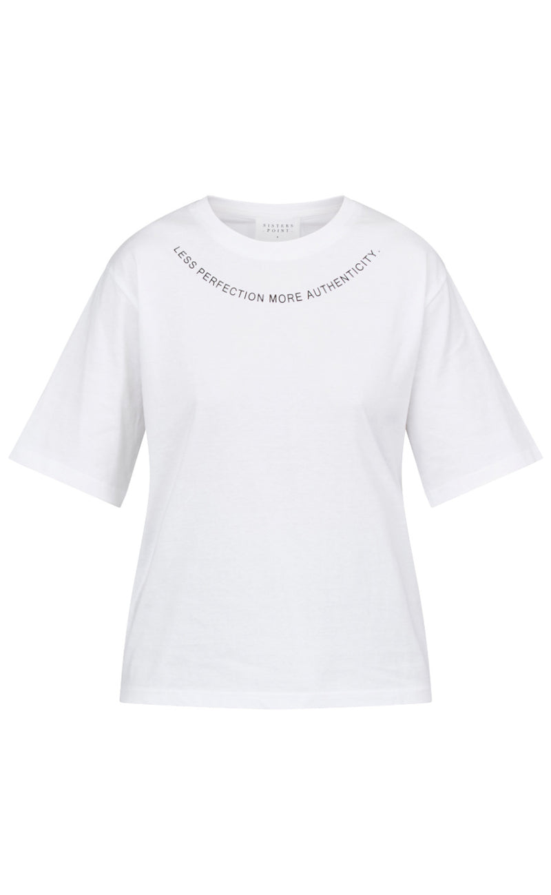 Sisters Point T-shirt - Heda Loose-.SS8 - White/Black