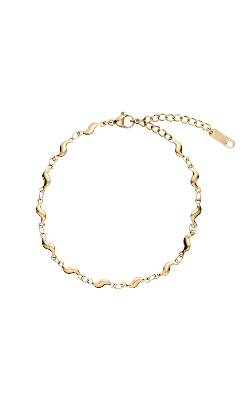 Smykkeli Copenhagen Armbånd - Wave - Gold Colour.