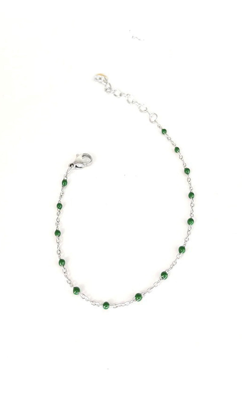 Smykkeli Copenhagen Armbånd - Wien - Silver Colour / Green