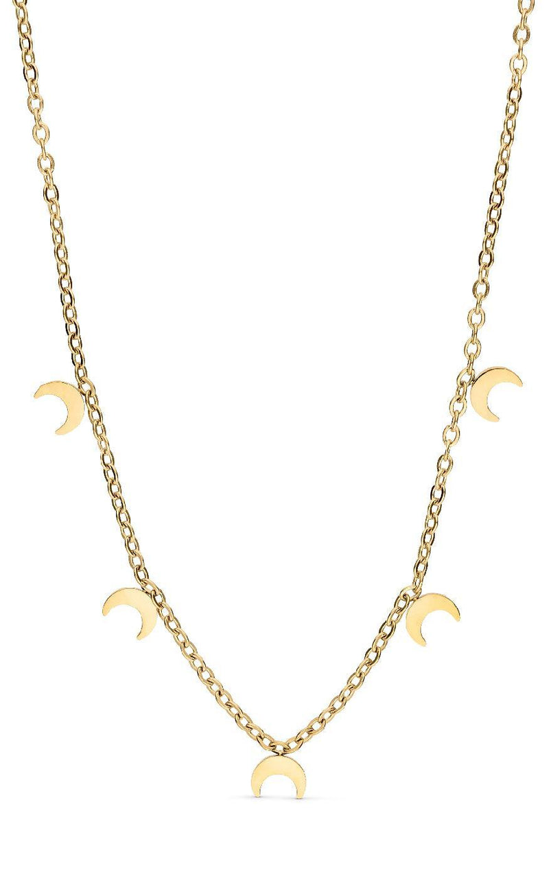 Smykkeli Copenhagen Halskæde - Oslo Moon - Gold Colour
