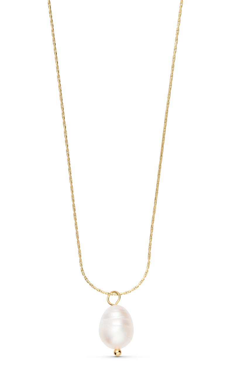 Smykkeli Copenhagen Halskæde - Pearl Drop - Gold Colour