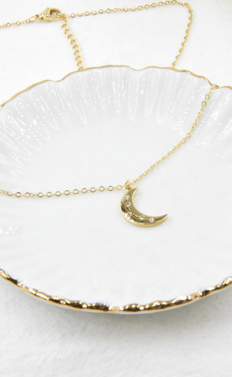 Smykkeli Copenhagen Halskæde - Toronto Moon - Gold Colour