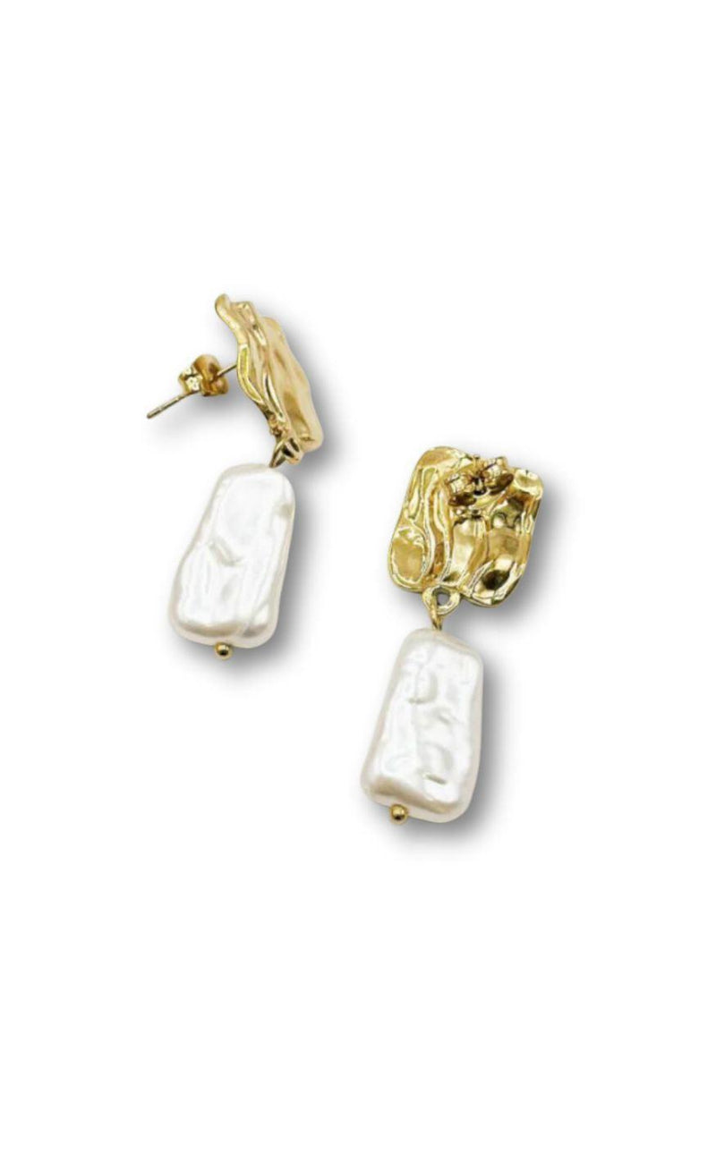 Smykkeli Copenhagen Øreringe - Luna Pearl - Gold Colour