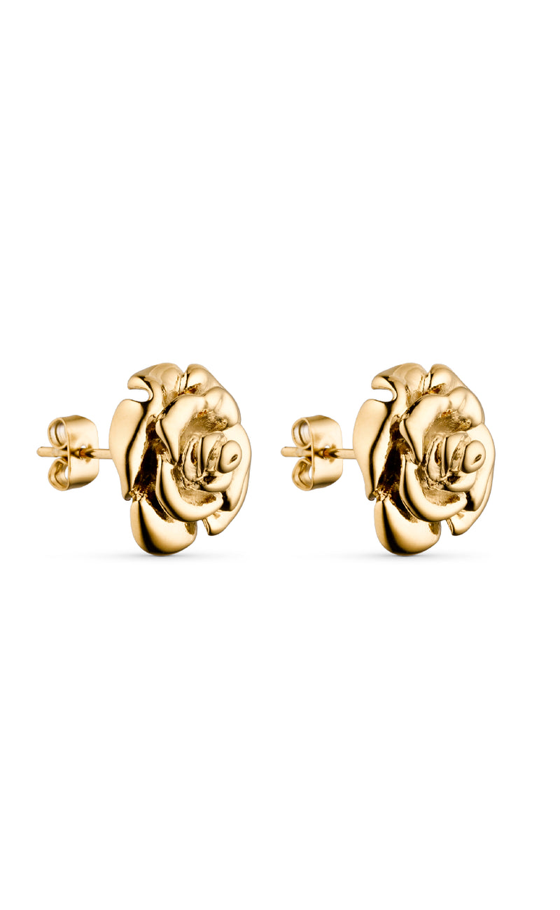 Smykkeli Copenhagen Øreringe - Small Rose - Gold Colour