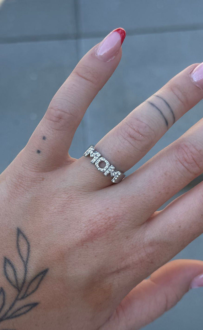Smykkeli Copenhagen Ring - Glitter Mom - Silver Colour