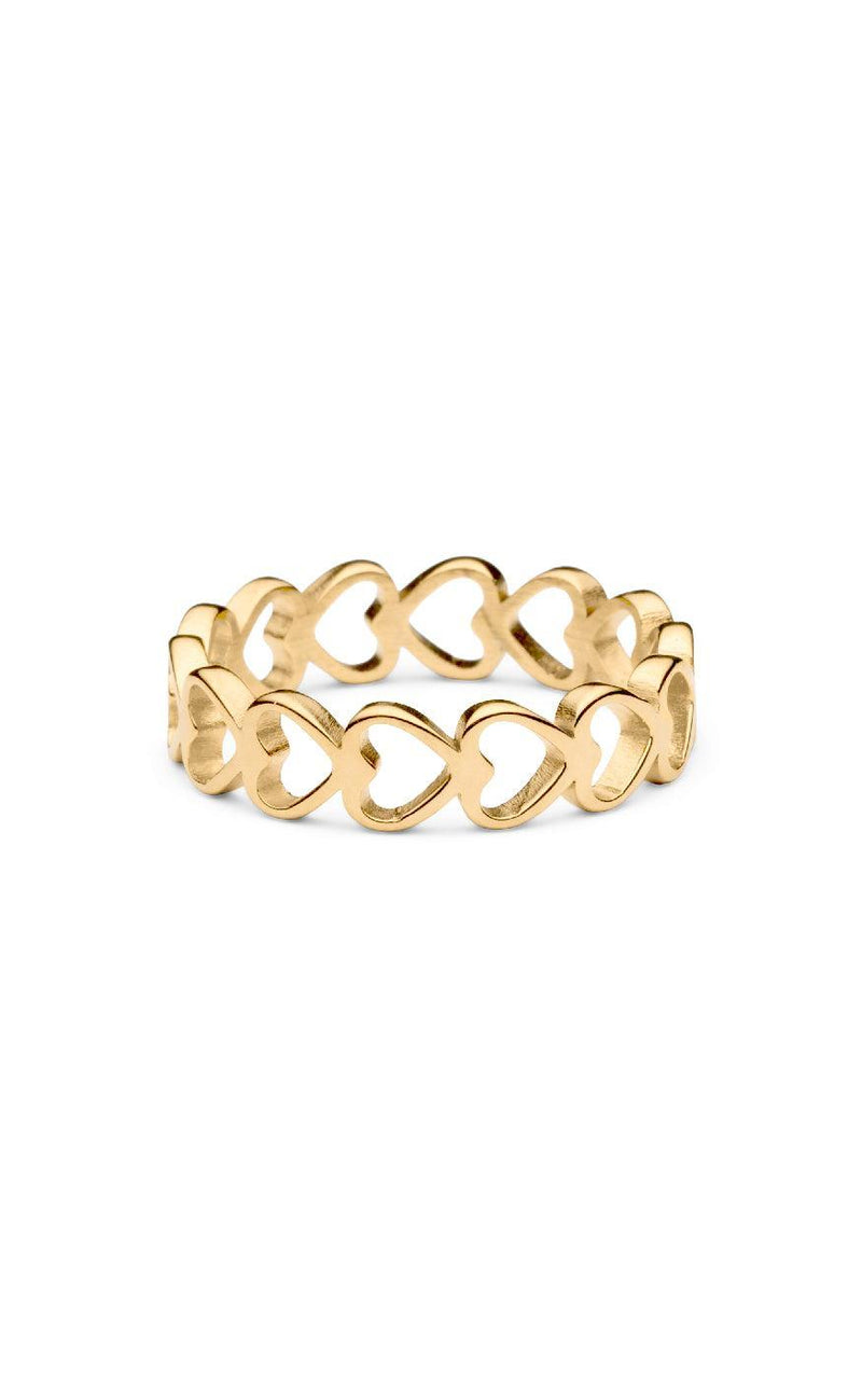 Smykkeli Copenhagen Ring - Hanna Heart - Golden Colour