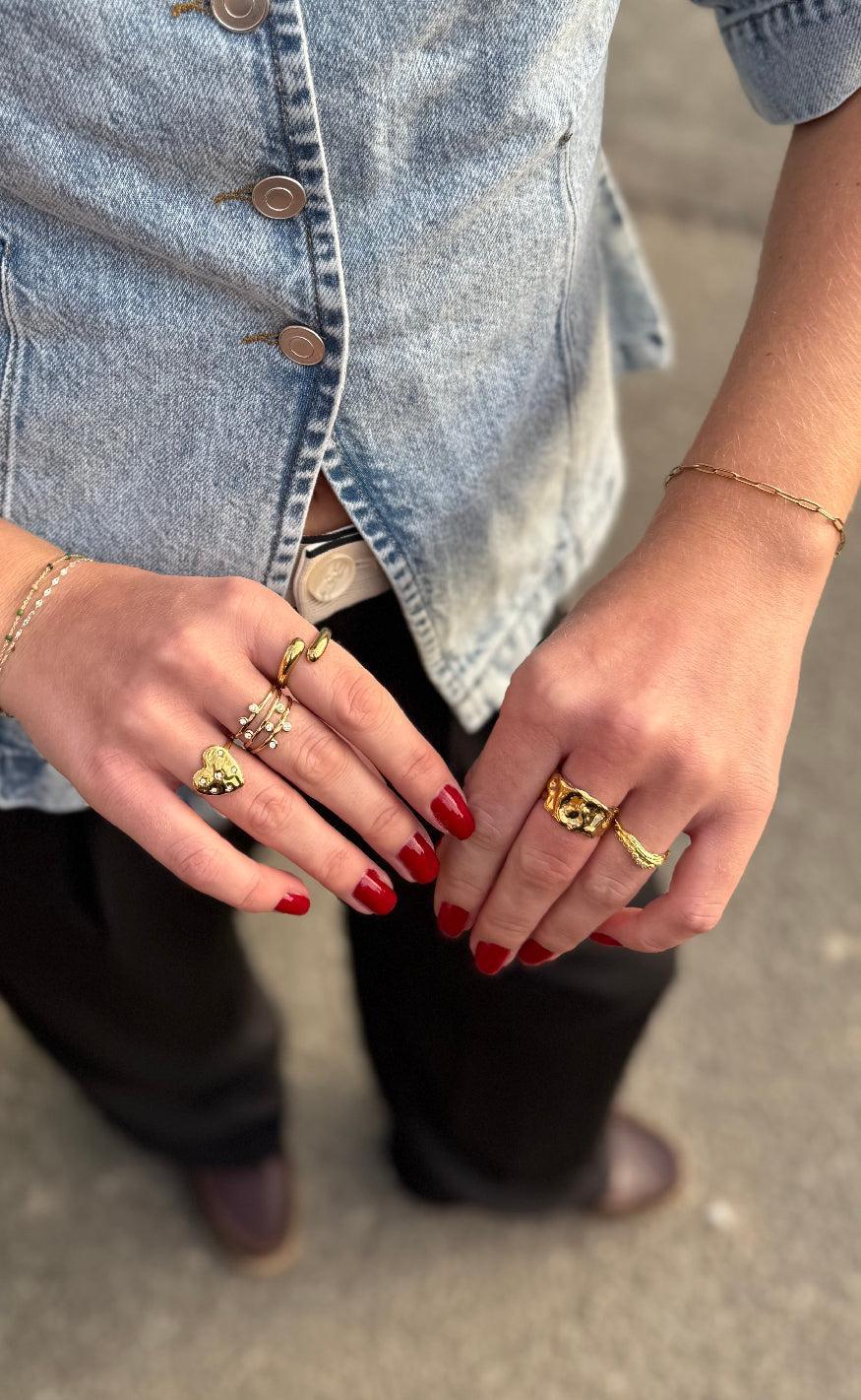 Smykkeli Copenhagen Ring - Mathilde - Gold Colour