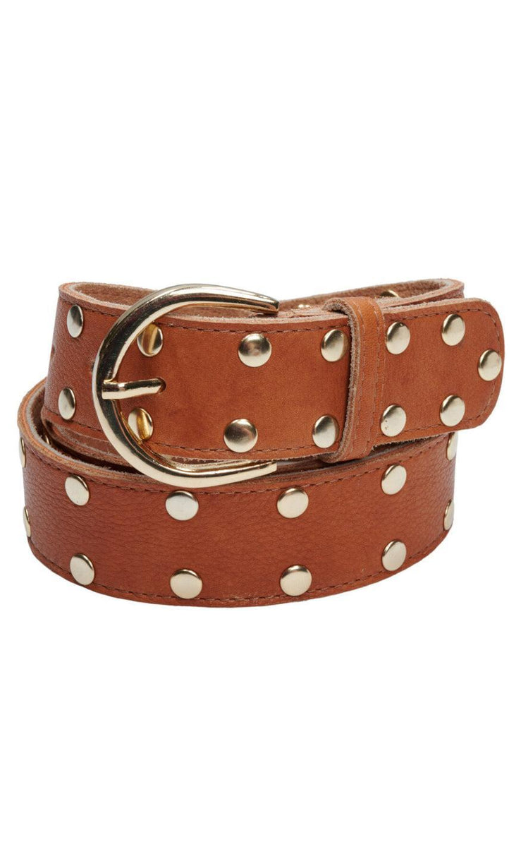 Tim & Simonsen Dunja Stud Belt - Black/Gold