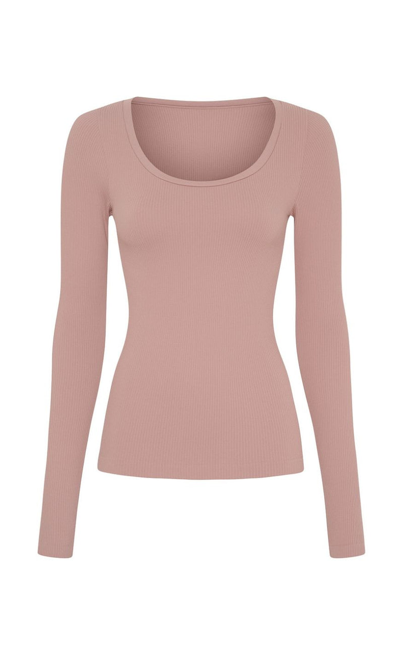 Tim & Simonsen Bluse - Linea Rib - Rosa Antico