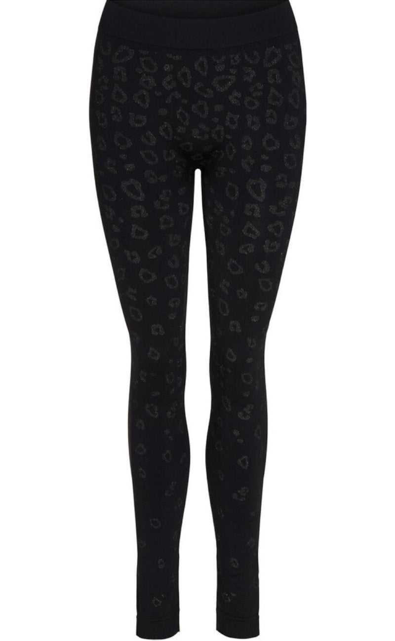 Tim & Simonsen Leggings - Scarlet Glitter - Black