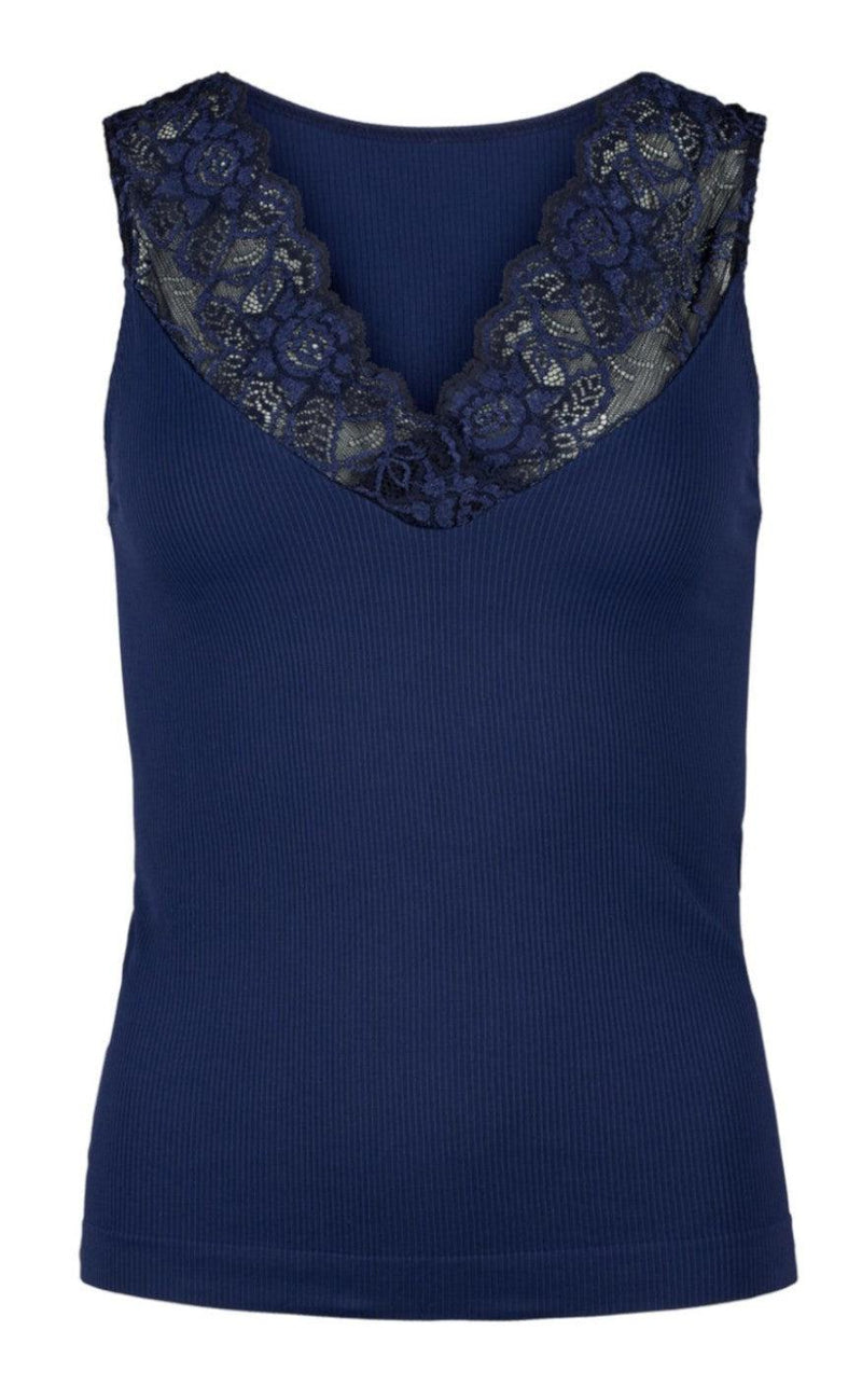 Tim & Simonsen Top - Belen V-Lace - Marine (vendbar)