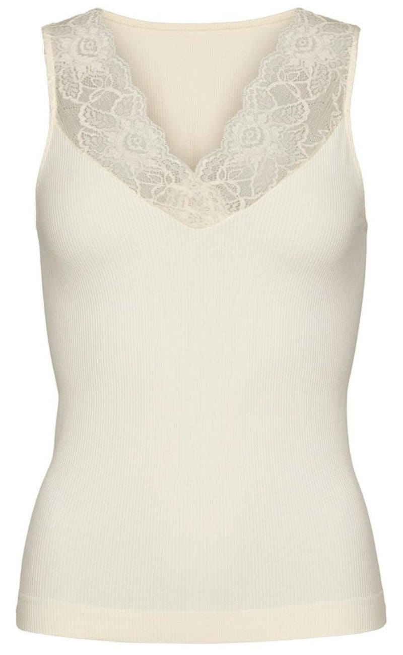 Tim & Simonsen Top - Belen V-Lace - Panna (vendbar)