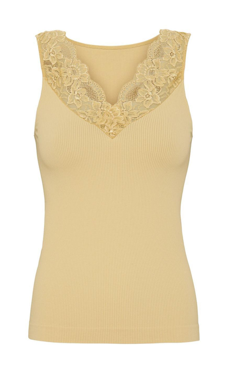 Tim & Simonsen Top - Belen V-lace - Mango (vendbar)