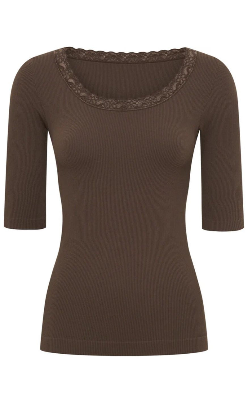 Tim & Simonsen Top - Frida SS - Caffe