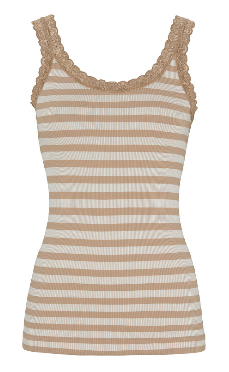 Tim & Simonsen Top - Molly Rib Strop Top i Ivory main image 0