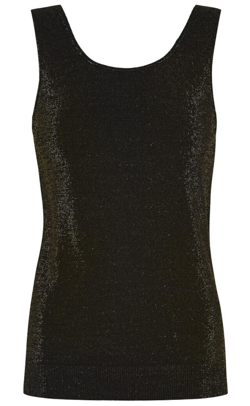 Tim & Simonsen Top - Las Vegas - Black/ Gold Glitter