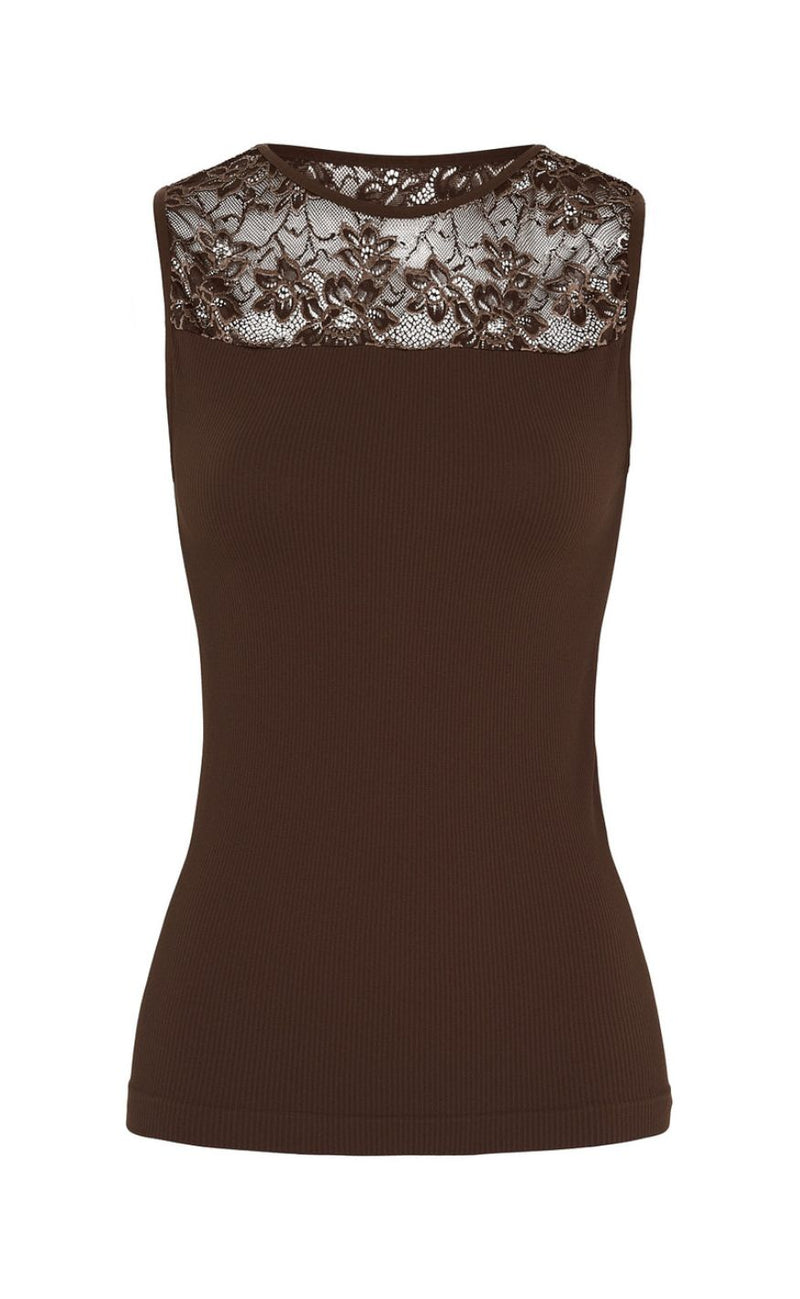 Tim & simonsen Top - Nancy Rib - Cioccolato