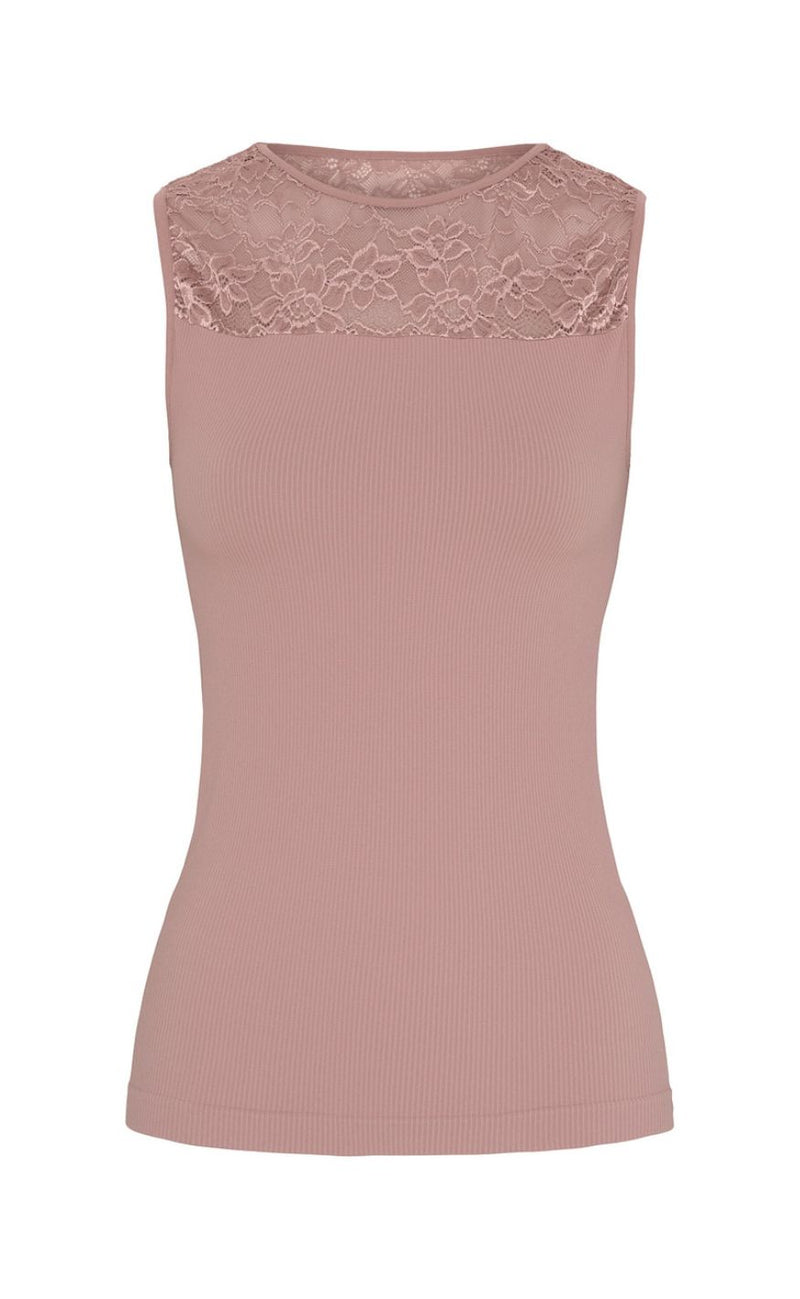 Tim & simonsen Top - Nancy Rib - Rosa Antico
