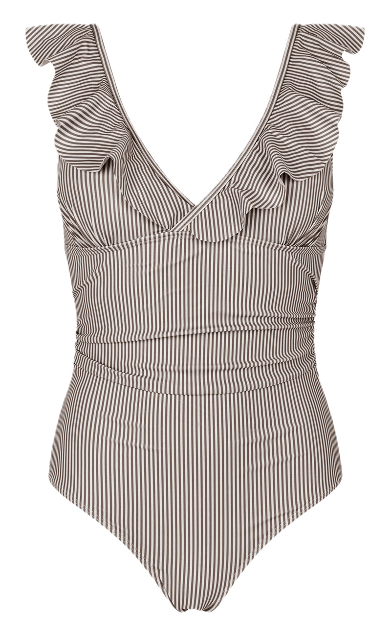 Unica Copenhagen Badedragt - Madina - Brown Stripes