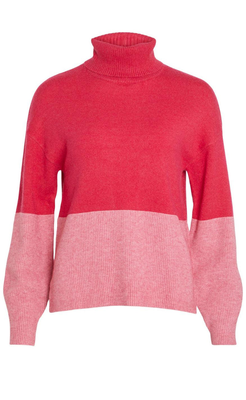 VILA Striktrøje - Ril Blocking Roll - Love Potion