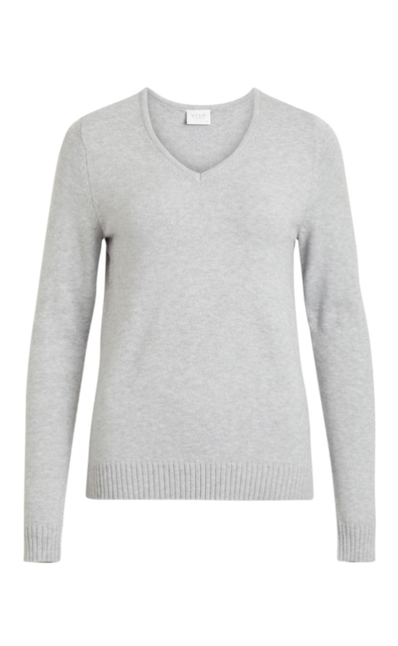 VILA Top - Ril - Light Grey Melange