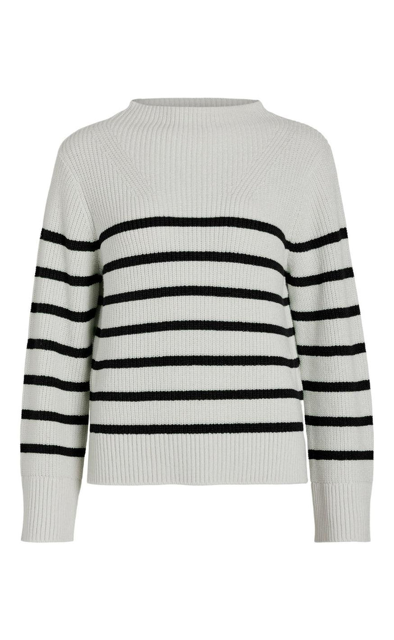 VILA strik - Monti - White Alyssum/Black