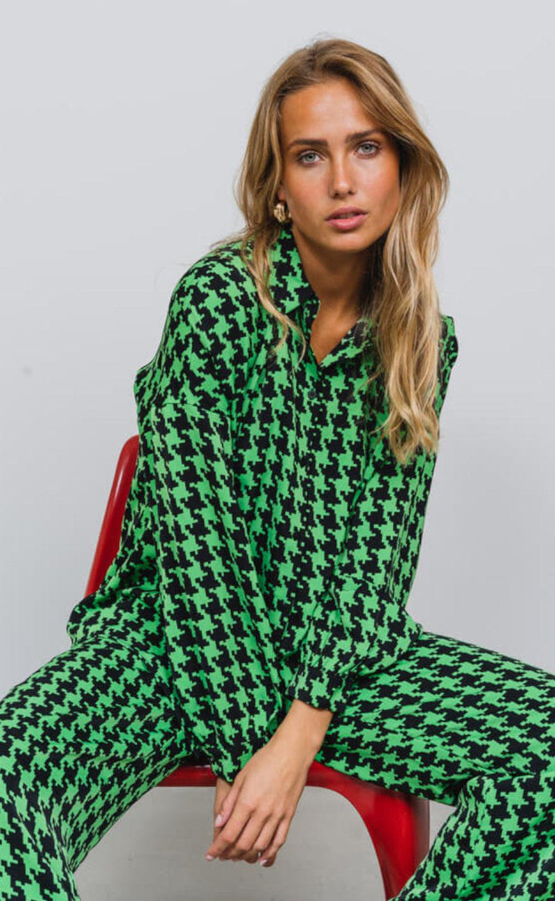 A-View Bluse - Simone - Black/Green