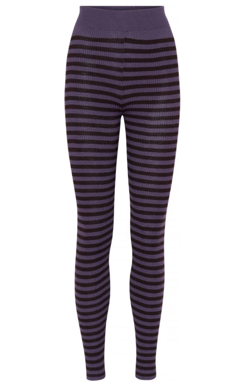 A-View Bukser - Violet Knit Pants - Lavender-Brown