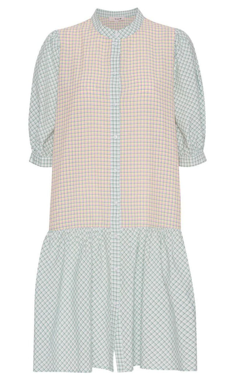A-View Kjole - Cenna - Green/rose