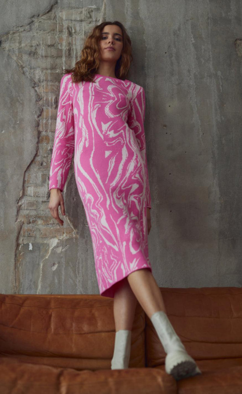 A-View Kjole - Kira Swirly Kjole - Pink