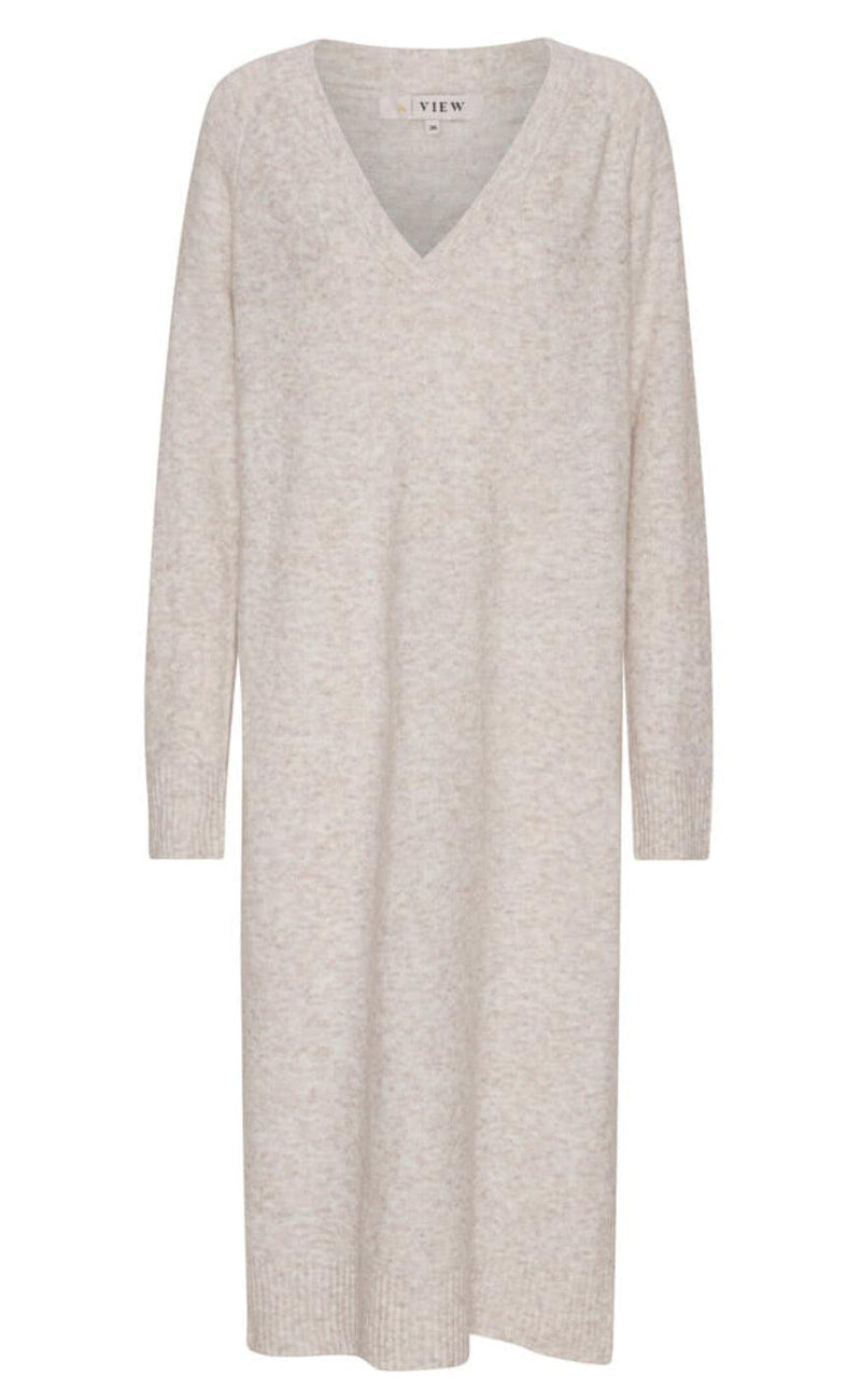 A-View Kjole - Penny V-neck - Off White