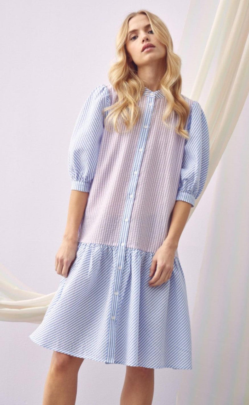 A-View Kjole - Rikke - Blue/Lavender