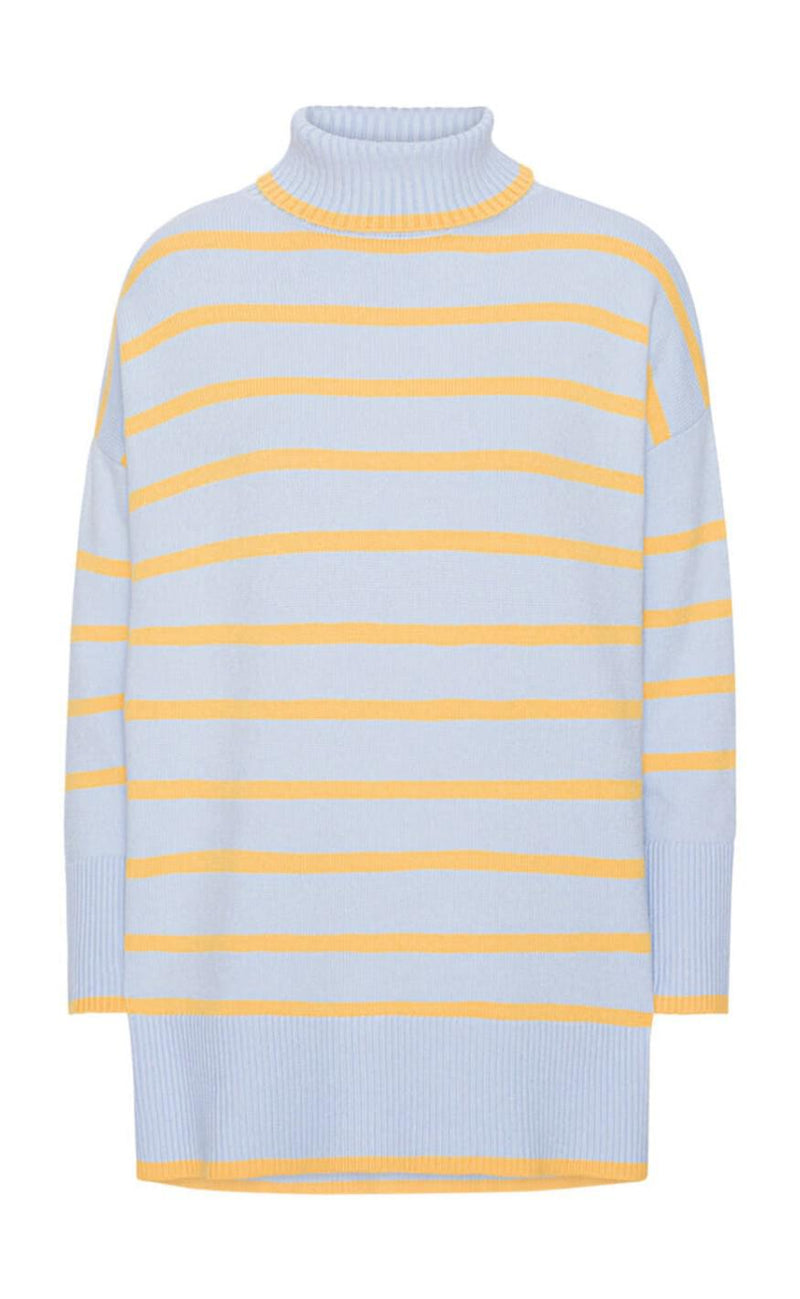 A-View Sweater - Bella - Light Blue With Orange