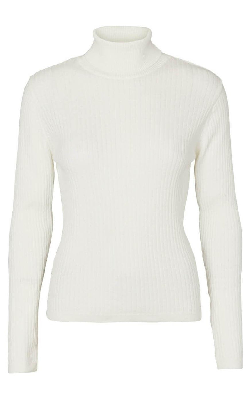 Basic Apparel Bluse - Alisia T-neck - Off White