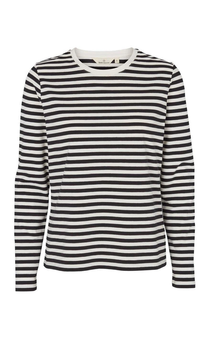 Basic Apparel Bluse - Elba - Black/Off-White