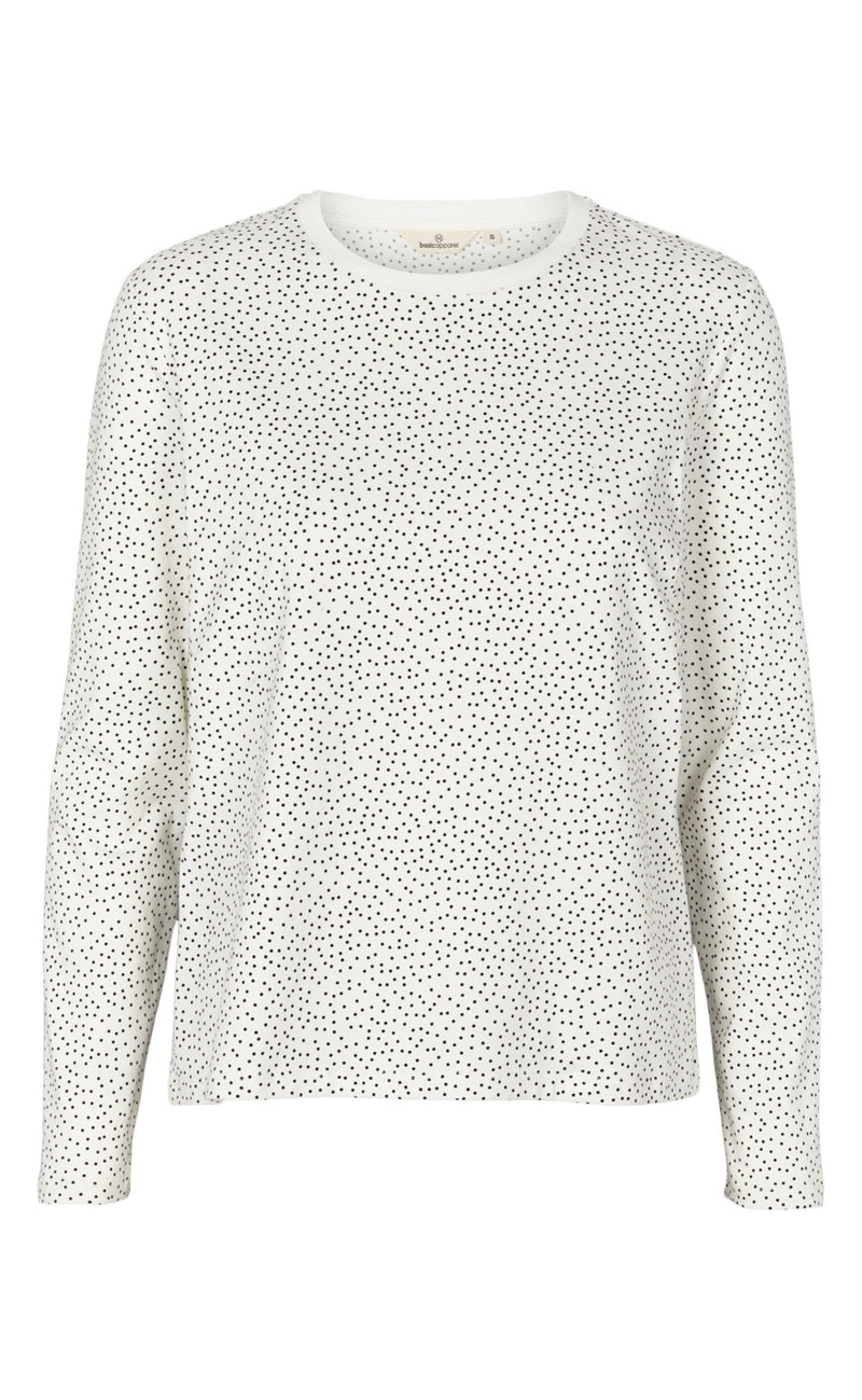 Basic Apparel Bluse - Elba - Whisper White/ Black